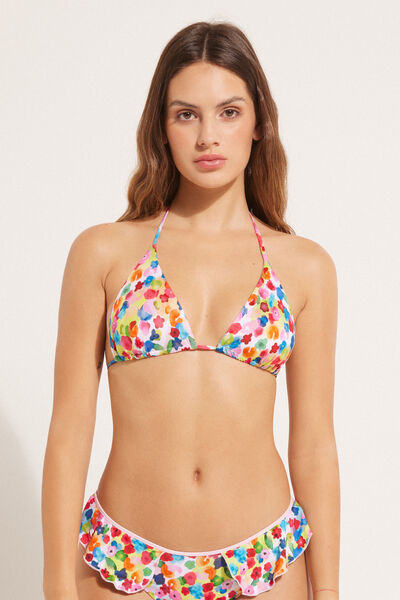 Bikini Triangolo Coppe Estraibili Watercolor Flowers