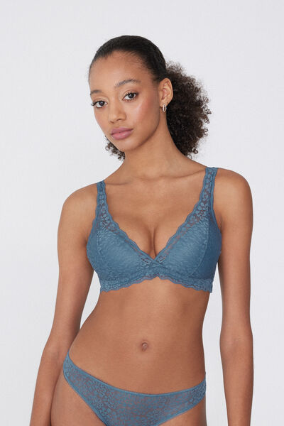 Reggiseno Triangolo in Pizzo Riciclato Havana