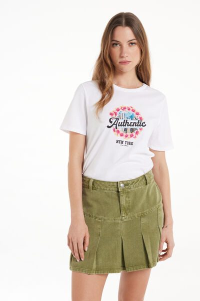 T-Shirt Cotone con Stampa
