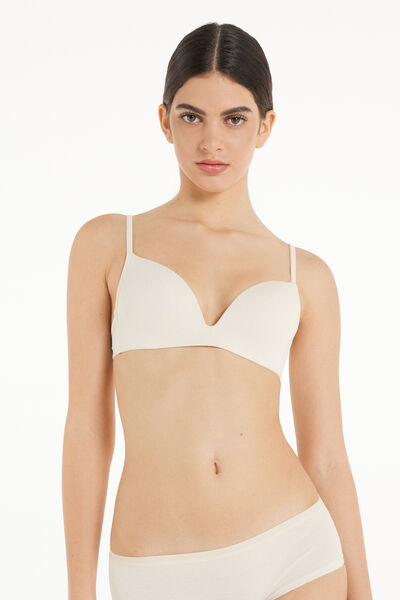 London Non-Wired Padded Triangle Bralette  in Cotton