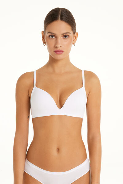 London Non-Wired Padded Triangle Bralette  in Cotton
