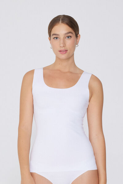 Raw-Cut Cotton Camisole