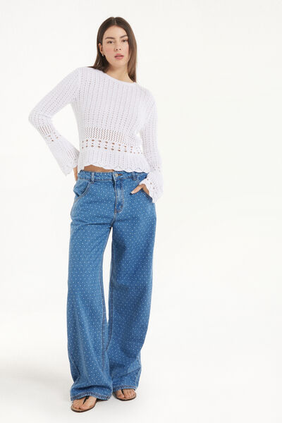 Maglia Manica Lunga Crochet