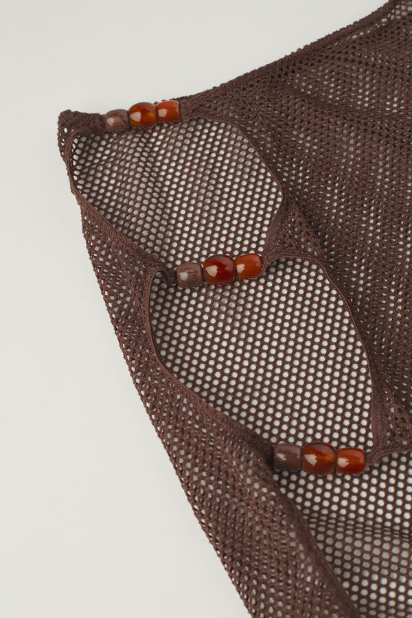 Lanzarote Net Mesh Sarong Skirt with Cut-Outs  