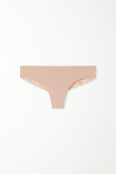 Brasiliano in Cotone Taglio Vivo e Pizzo Riciclato