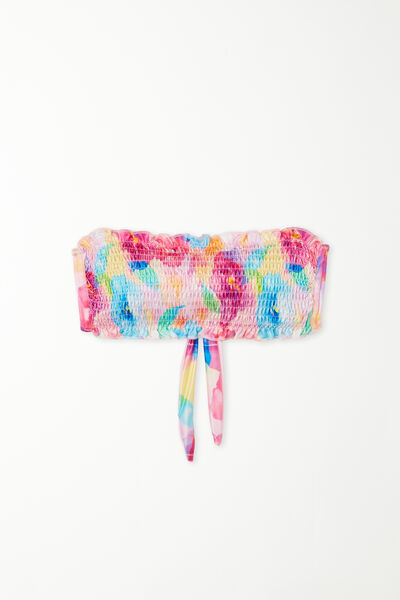 Bikini Fascia Imbottitura Estraibile Smock Flowers