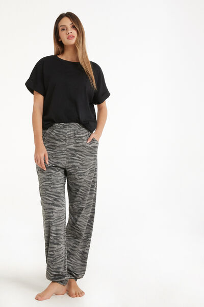 Jogger in Cotone Stampato