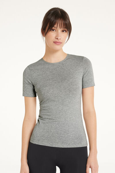 Stretch Cotton Crew Neck T-Shirt