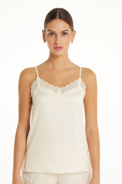 Lace and Satin Tank Top