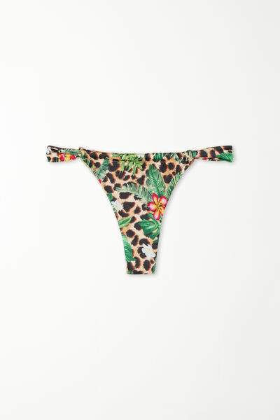 Bikini Brasiliano Fianchetti Sottili a Tanga Wild Blossom