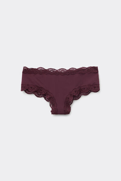 Culotte Brasiliana Microfibra e Pizzo