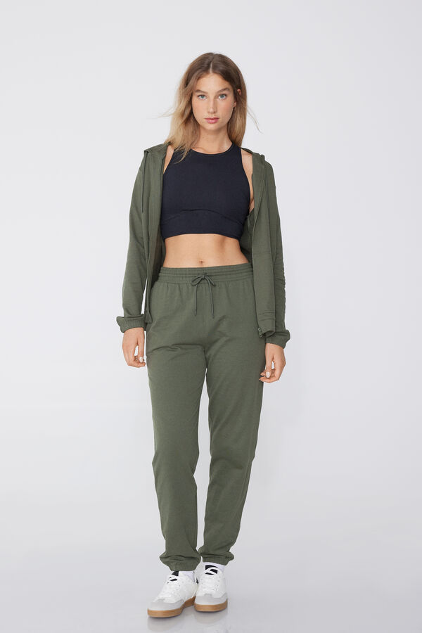 Joggers with Welt Pocket and Drawstring  