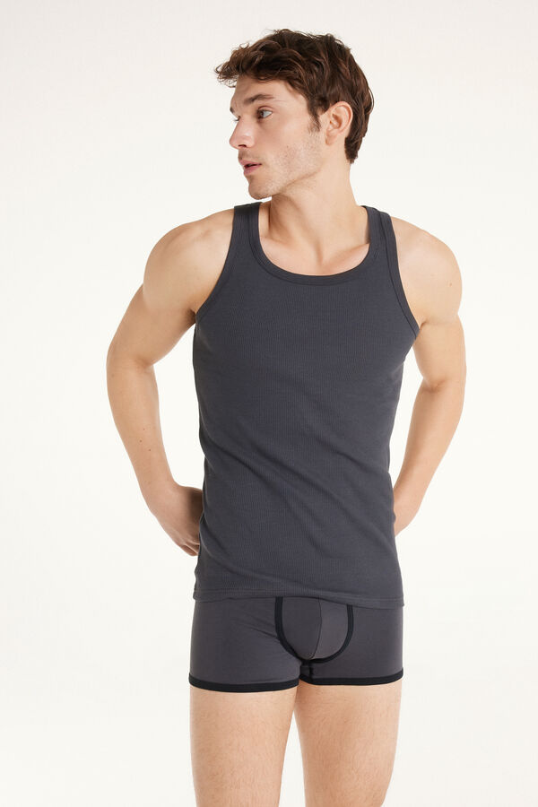 Ribbed Cotton Vest Top  