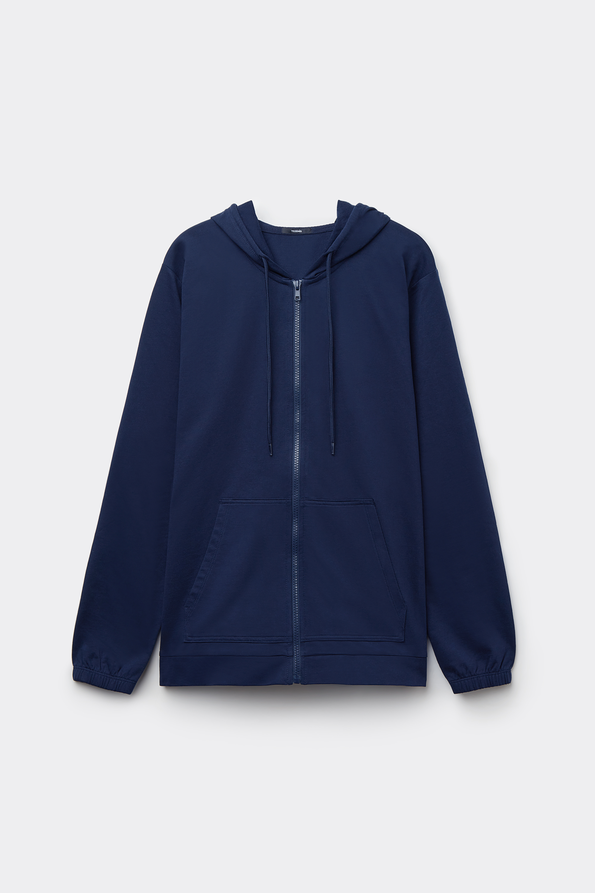 Hooded Sweatshirt with Zip and Drawstring