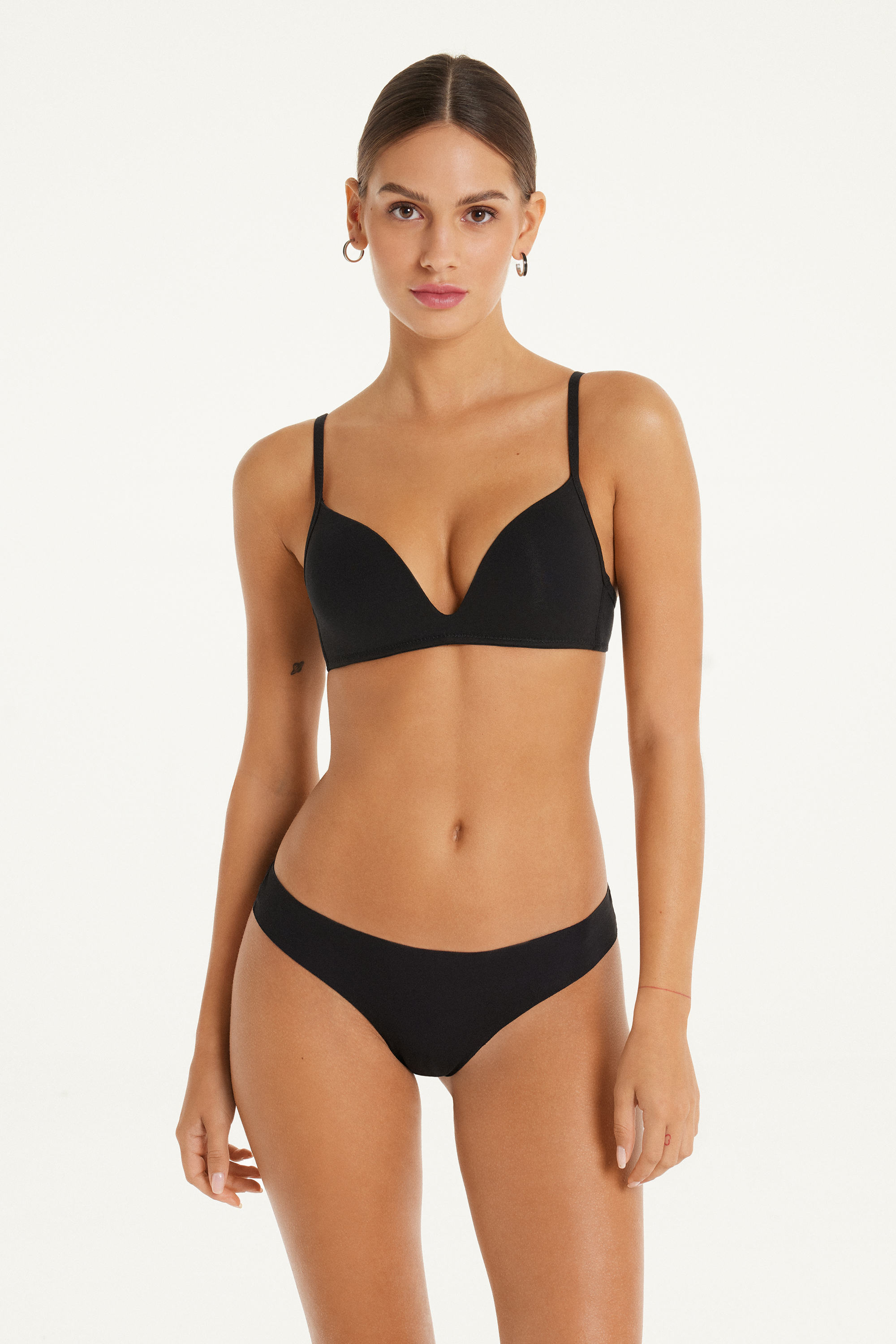 London Non-Wired Padded Triangle Bralette  in Cotton