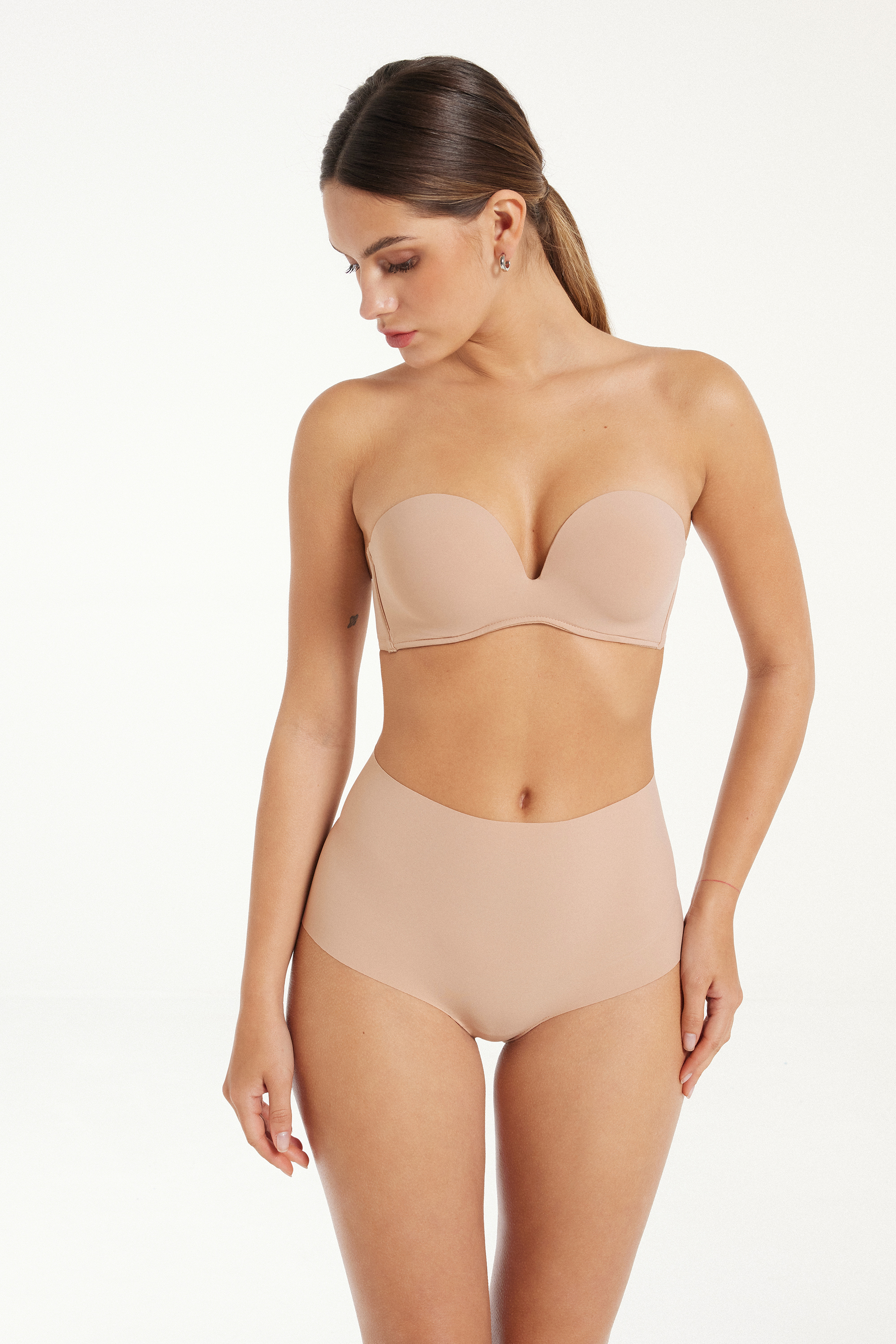 Reggiseno Fascia Imbottita Scollata Microfibra Riciclata
