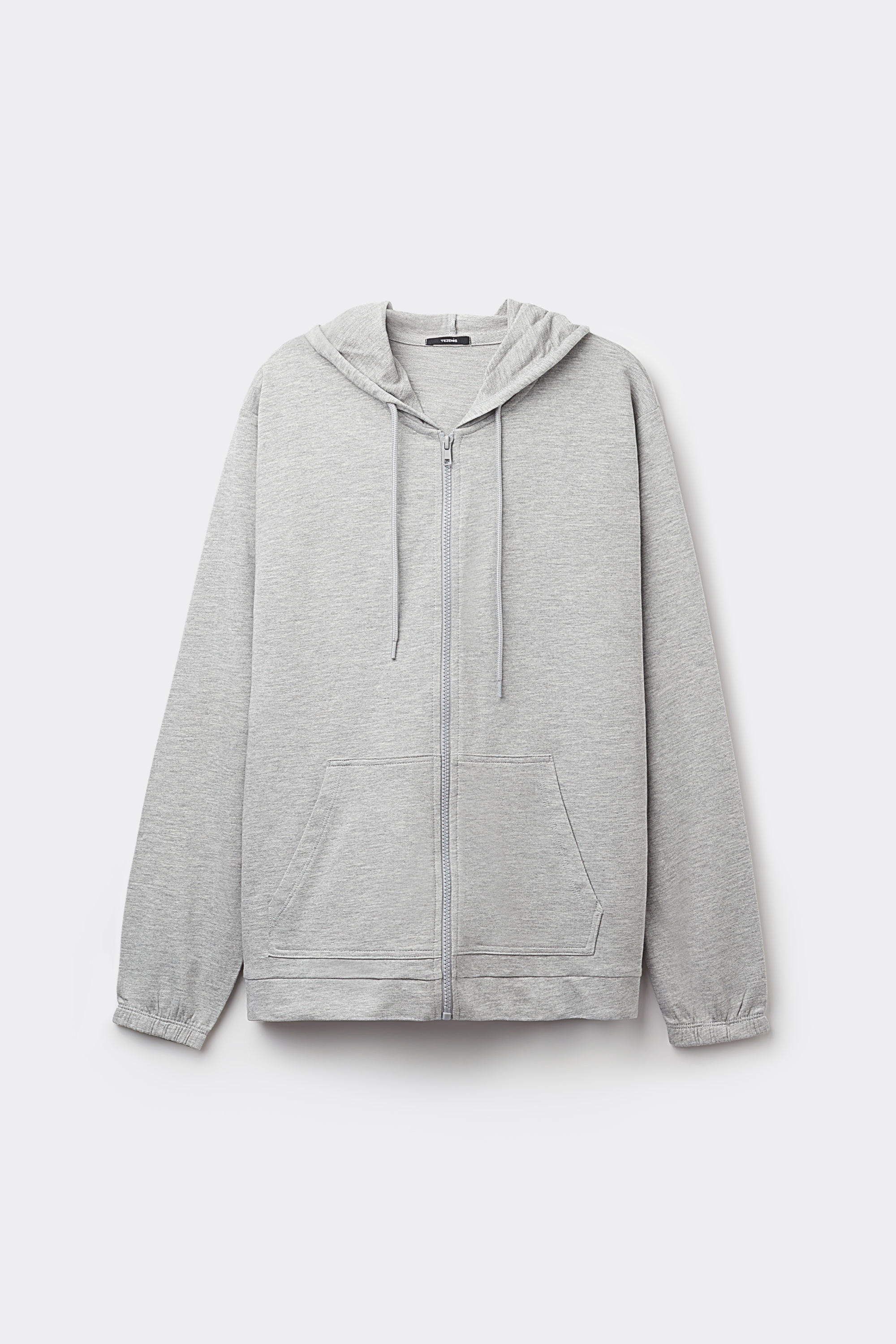 Hooded Sweatshirt with Zip and Drawstring