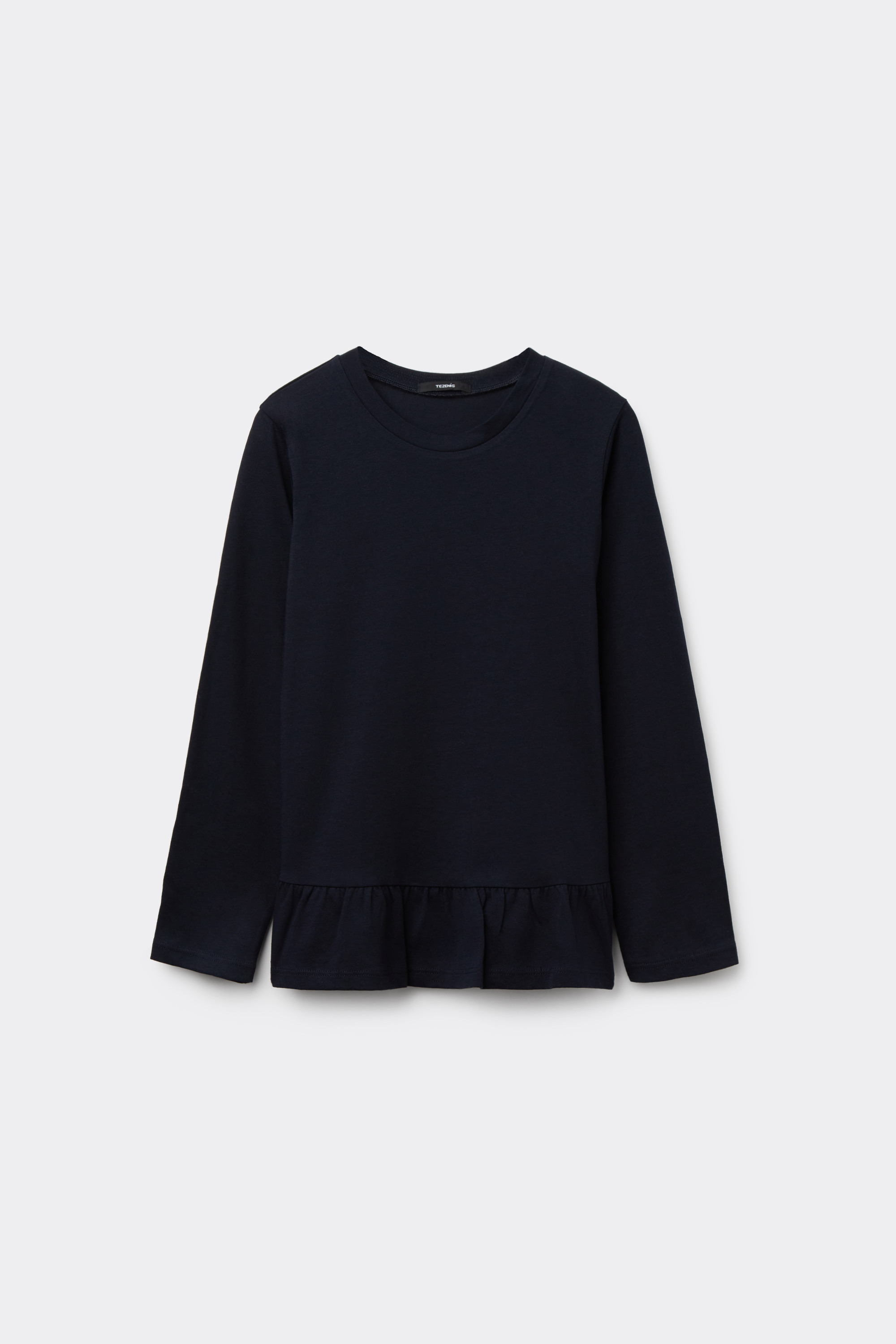 Maglia Manica Lunga Cotone con Volant