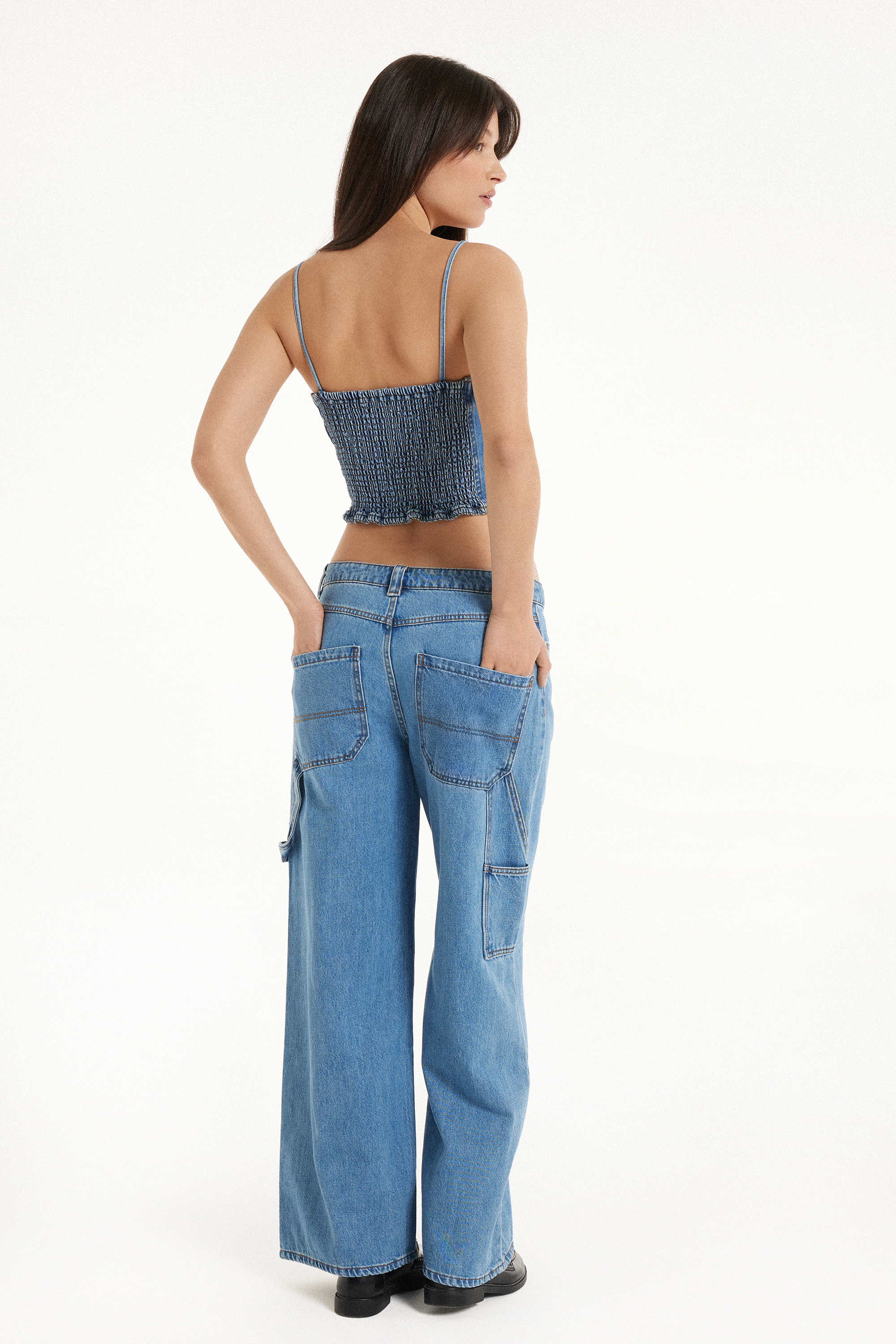 Jeans Lunghi Ampi Cargo